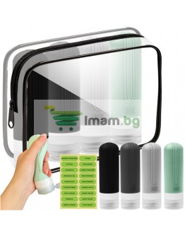 Козметична чанта за пътуване самолет с контейнери